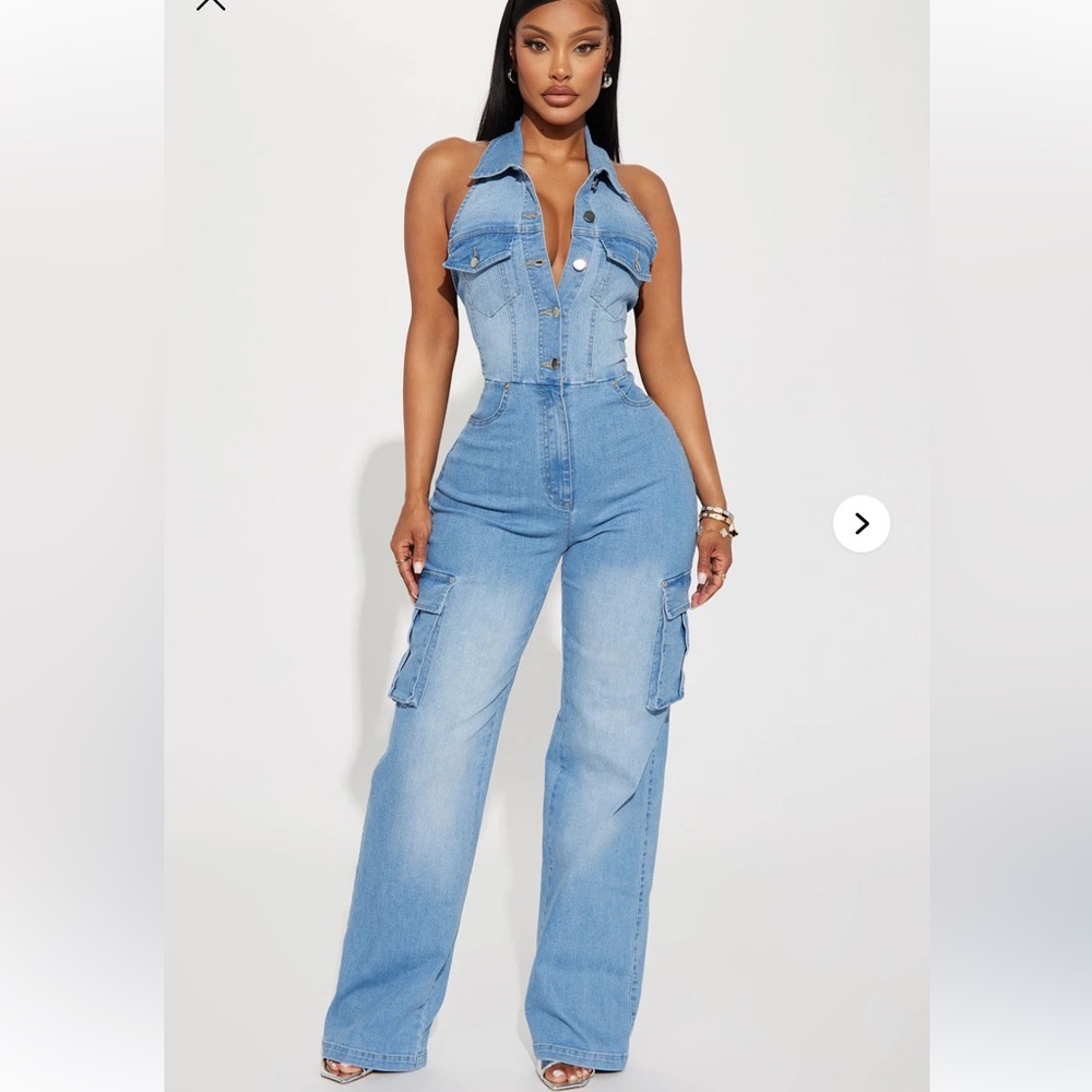 Fashion Nova Madelaine Denim Jumpsuit